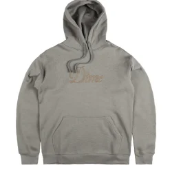 Hoodies*Dime Cursive Logo Hoodie Charcoal