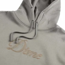 Hoodies*Dime Cursive Logo Hoodie Charcoal