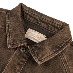Jacken*Dime Dipped Denim Jacket Dipped Sandblasted Brown