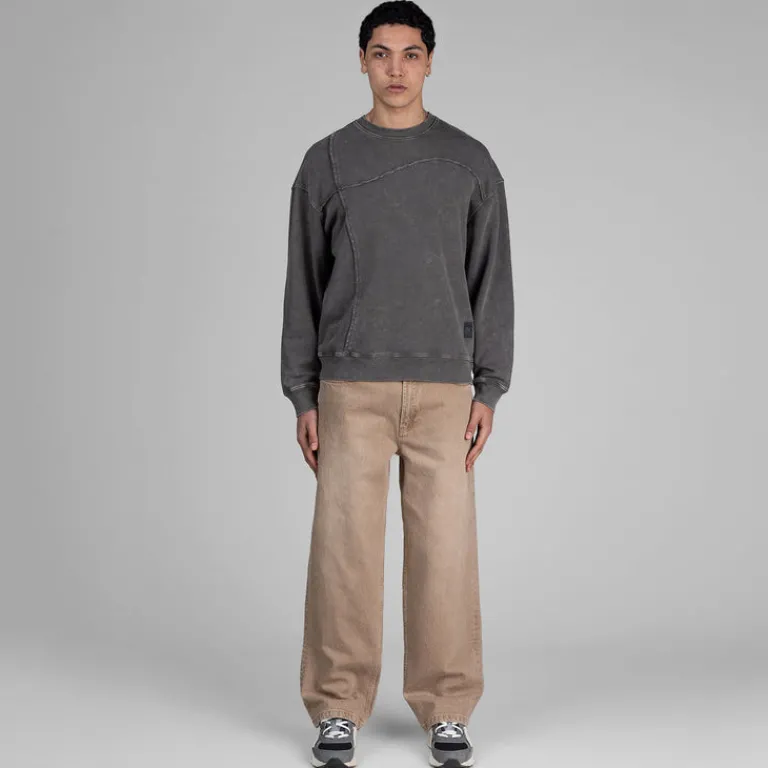 Crewnecks*Dime Reverse Stitch Crewneck Charcoal Washed