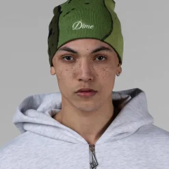 Beanies*Dime Reverse Stitch Skully Beanie Green