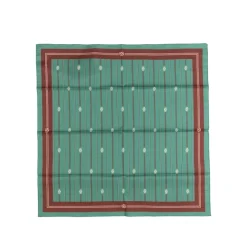 Schals*Drole de Monsieur Le Foulard Rayé Monogramme Emeraude