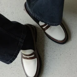 Loafer|Leder Sneaker*Duke + Dexter Wilde Loafer Chestnut / White
