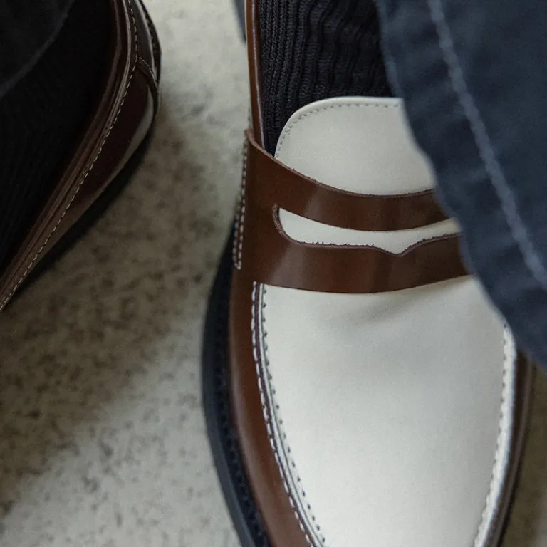 Loafer|Leder Sneaker*Duke + Dexter Wilde Loafer Chestnut / White