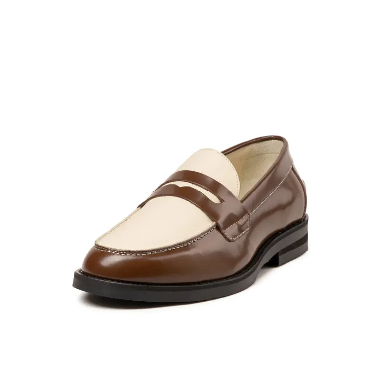 Loafer|Leder Sneaker*Duke + Dexter Wilde Loafer Chestnut / White