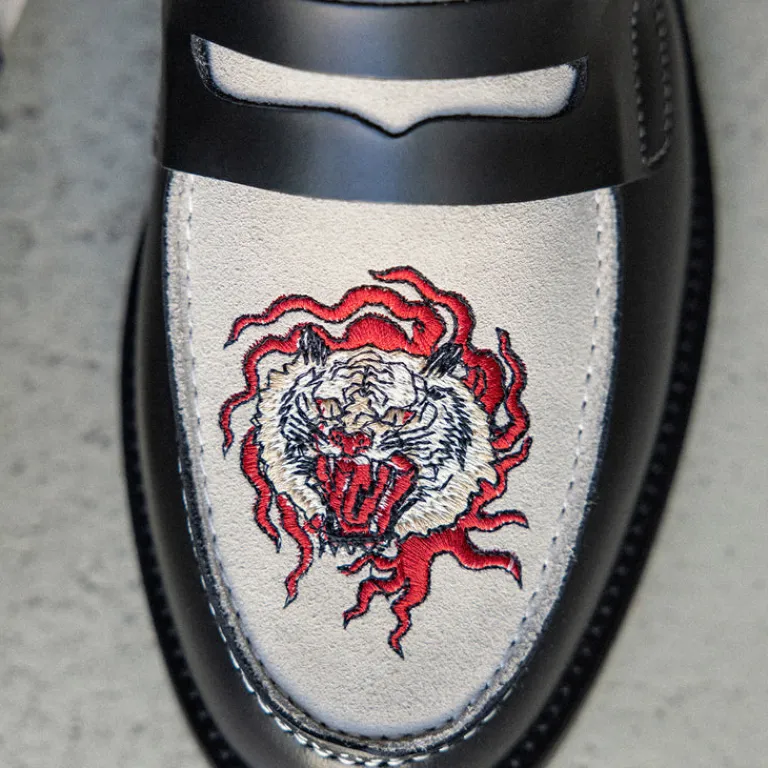 Leder Sneaker|Loafer*Duke + Dexter Wilde Penny Loafer Fire Tiger