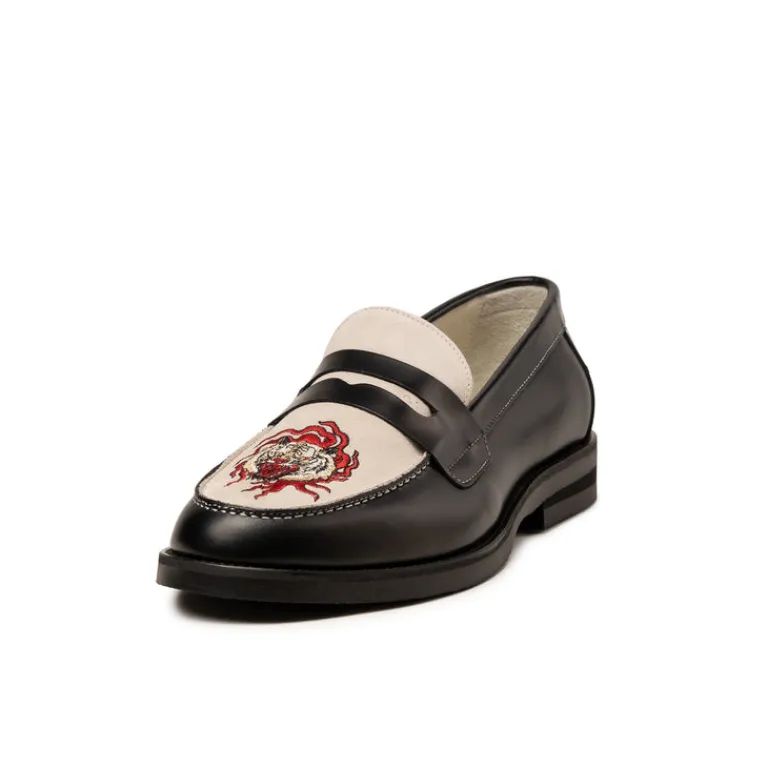 Leder Sneaker|Loafer*Duke + Dexter Wilde Penny Loafer Fire Tiger