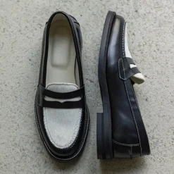 Leder Sneaker|Loafer*Duke + Dexter Wilde Pony Loafer W Black / White