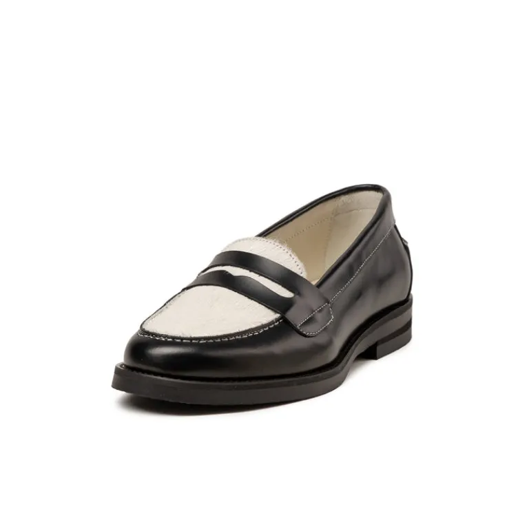Leder Sneaker|Loafer*Duke + Dexter Wilde Pony Loafer W Black / White