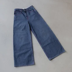 Hosen*ERL Baggy Indiana Distressed Jeans Woven Dirty Blue