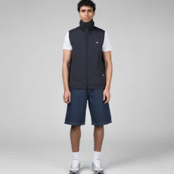 Westen*Farah Japan Stand Collar Zip Up Vests Navy