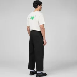 Hosen*Farah Japan Wide Straight Pants Black