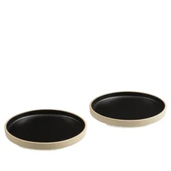 Geschirr*Frama Otto Ceramic Plates Set Of Two Small Black