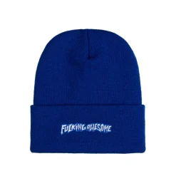 Beanies*Fucking Awesome Little Stamp Embroidered Beanie Royal