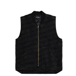 Westen*Fucking Awesome Stamp Denim Vest Black