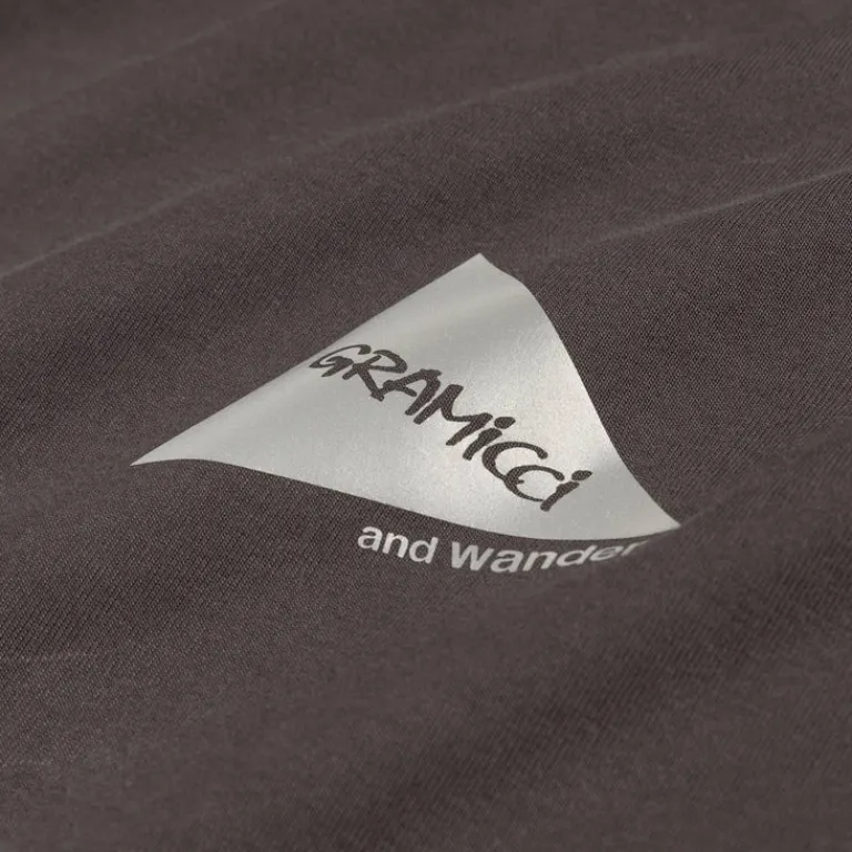T-Shirts*Gramicci x And Wander Tech Rugby Shirt Charcoal