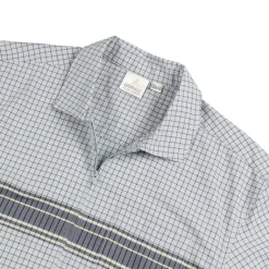 Hemden*Gramicci Zip Up Wave Shirt Pacific Plaid