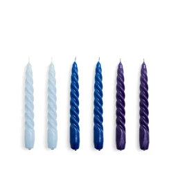 Kerzen & Raumdüfte*HAY Candle Twist Set of 6 Light Blue / Blue / Purple