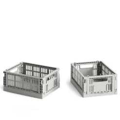 Schlafzimmer*HAY Colour Crate Mini-Set of 2 Light Grey