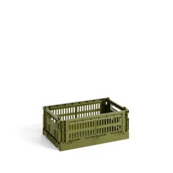 Aufbewahrung*HAY Colour Crate Small Olive