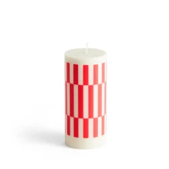 Kerzen & Raumdüfte*HAY Column Candle Small Off White / Red