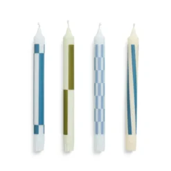 Kerzen & Raumdüfte*HAY Pattern Candle Set of 4 Green / Blues