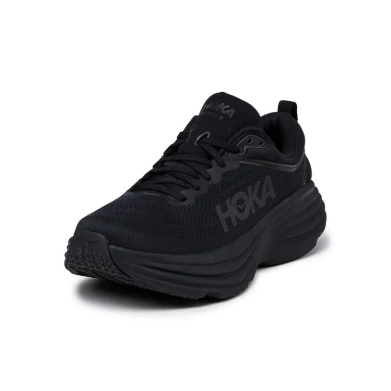 Vegane Sneaker|Laufschuhe*HOKA Bondi 8 Black / Black