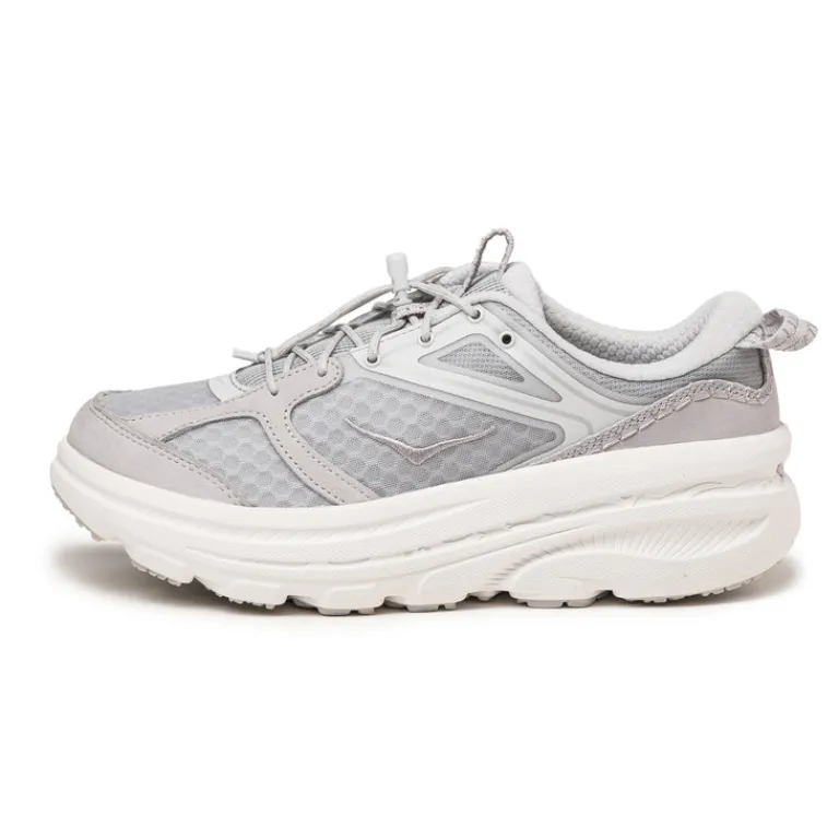 Leder Sneaker*HOKA Bondi B3 LS Cosmic Grey / White