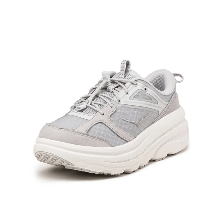 Leder Sneaker*HOKA Bondi B3 LS Cosmic Grey / White