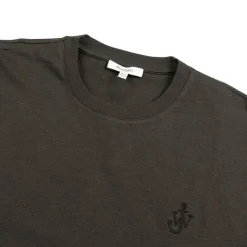 T-Shirts*JW Anderson Anchor Embroidery T-Shirt Dark Brown Melange