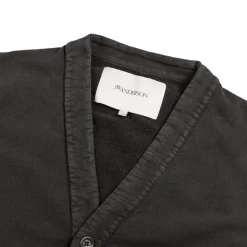 Crewnecks*JW Anderson Garment Dye V Neck Cardigan Washed Black