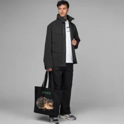 Taschen*JW Anderson Hedgehog Print Canvas Tote Black