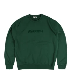 Crewnecks*JW Anderson Logo Embroidery Sweatshirt Dark Green