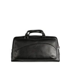 Taschen*Lacoste Angy Leather Computer Pocket Weekender Bag Black