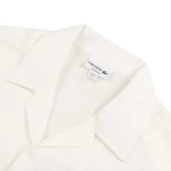 Hemden*Lacoste Relaxed Fit Shirt With Structured Waffle Look White