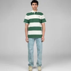Hosen*Lacoste Straight Leg Print Motif Denim Jeans Washed Bleach