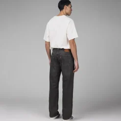 Hosen*Levi's 505 Regular Basalt Rock Selvedge Black