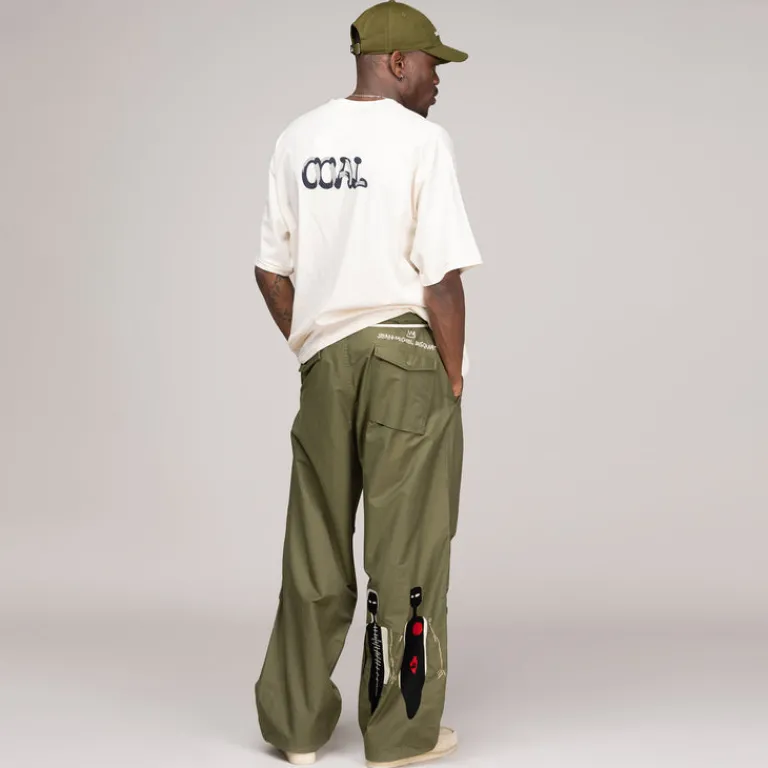Hosen*Maharishi x Jean-Michel Basquiat Nu-Nile Loose Snopants Olive