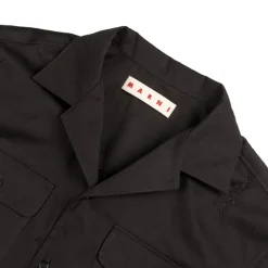 Hemden*Marni Big Confetti Cotton Jacquard Shirt Black