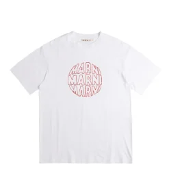 T-Shirts*Marni Circular Logo T-Shirt Lily White