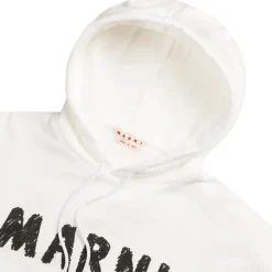 Hoodies*Marni Crayon Logo Print Sweatshirt Natural White