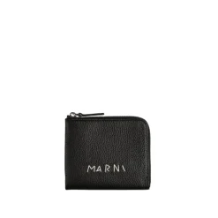 Taschen*Marni Zip Around Leather Wallet Black