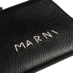 Taschen*Marni Zip Around Leather Wallet Black