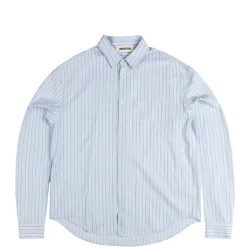 Hemden*Metalwood Court Shirt Blue / White Stripe