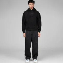 Hoodies*Metalwood Diamond Terry Hooded Sweatshirt Black