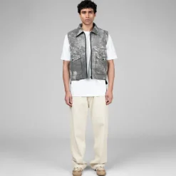 Westen*Metalwood Poly Filled Reversible Vest Black