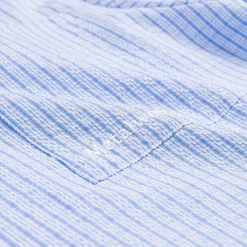 Hemden*Metalwood Textured Caddie Shirt Blue