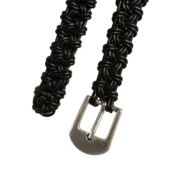 Gürtel*mfpen Hand-Braided Leather Belt Black