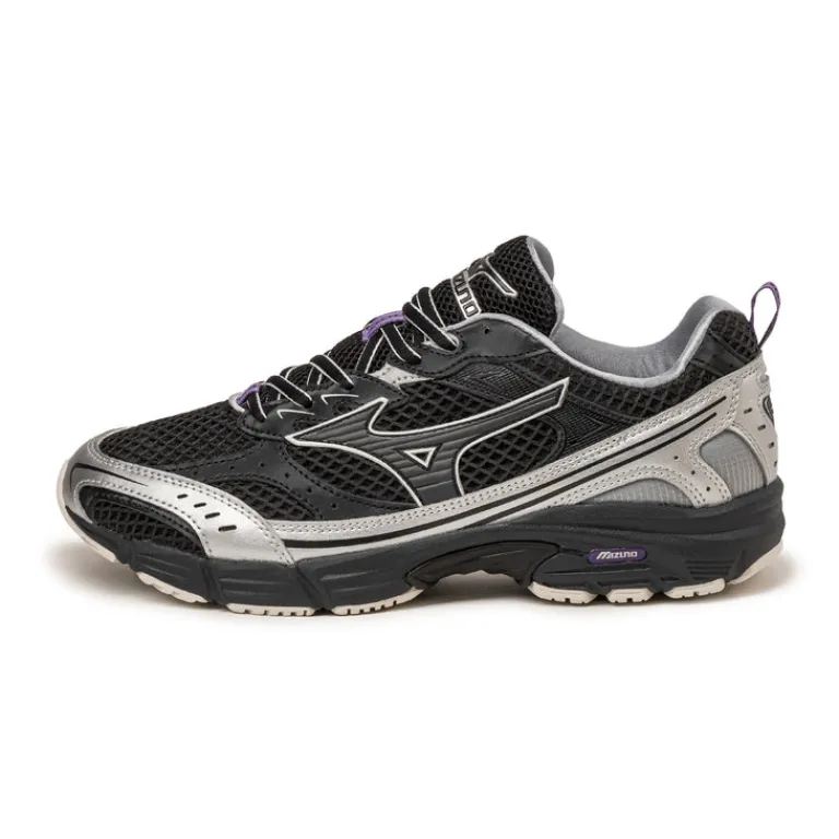 Leder Sneaker|Retro Runner*Mizuno MXR Millennium Black / Black Sand / Purple Haze
