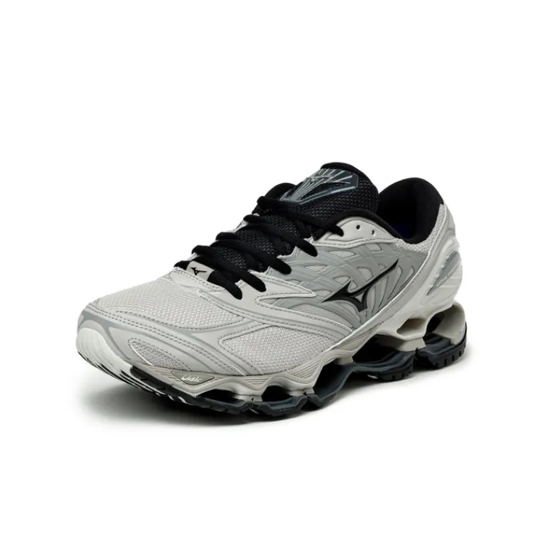 Vegane Sneaker|Weiße Sneaker*Mizuno Wave Prophecy LS Silver Cloud / Black / Opal Gray